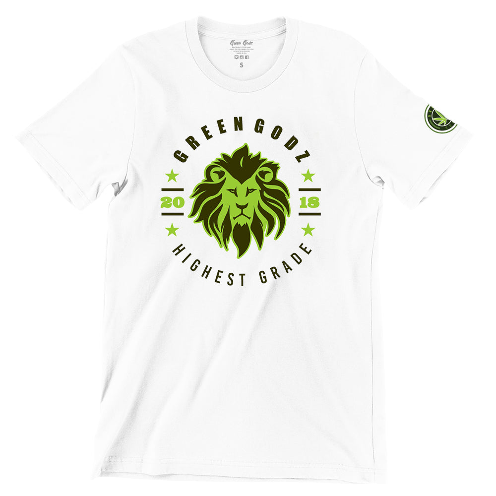 Men's Lion Logo White T shirt